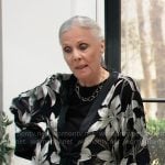 Tracy’s sheer black floral jacket on General Hospital