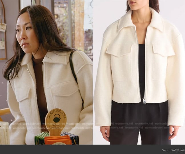 Truth Boucle Crop Jacket worn by Katie Ginella on The Real Housewives of Orange County