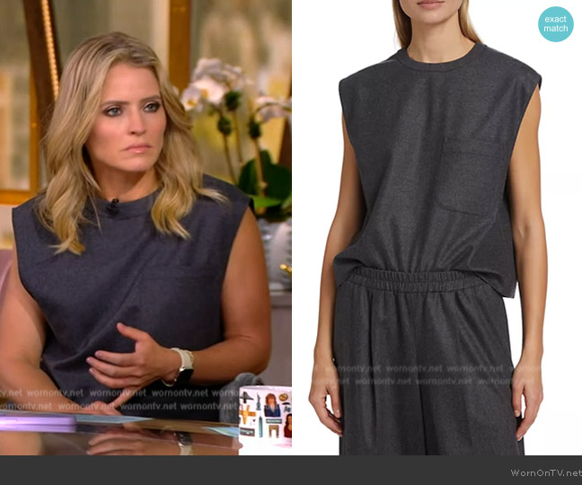 TWP Wool & Cashmere Blend Muscle T-Shirt worn by Sara Haines on The View