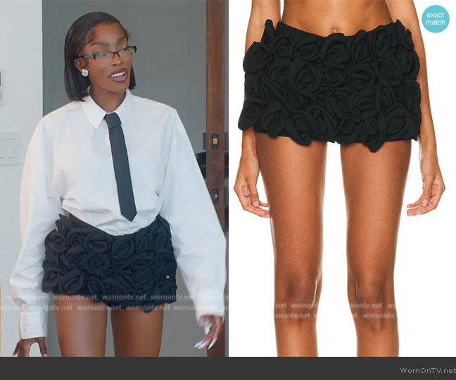 Valentino Rosette Skort worn by Chelsea Lazkani on Selling Sunset