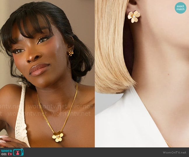 Van Cleef & Arpels Frivole earrings, small model worn by Chelsea Lazkani on Selling Sunset