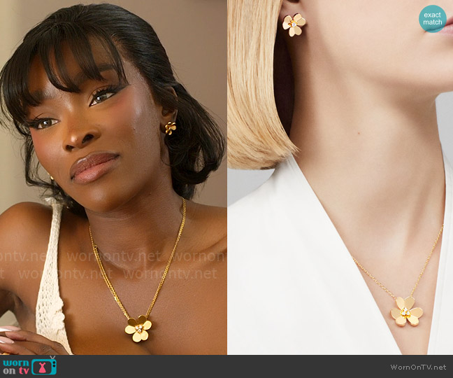 Van Cleef & Arpels Frivole pendant, large model worn by Chelsea Lazkani on Selling Sunset