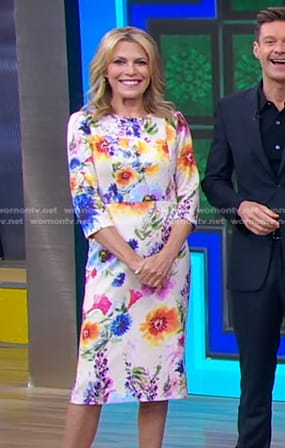 Vanna White's floral sheath dress on Good Morning America