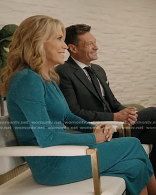 Vanna White's green jersey sheath dress on Good Morning America