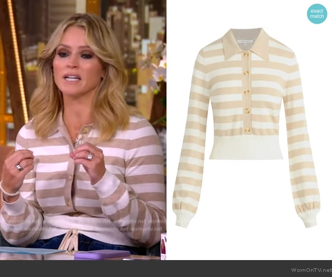 Favorite Daughter The Belle Polo Cardigan worn by Sara Haines on The View