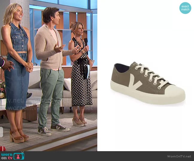 Veja Wata II Low Ripstop Sneaker in Kaki Pierre worn by Jerry O'Connell on The Talk