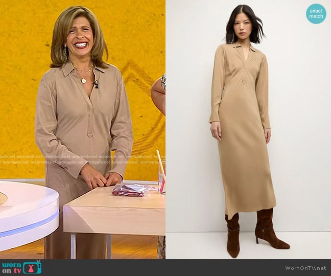 Veronica Beard Liberty Dress in Russet worn by Hoda Kotb on Today