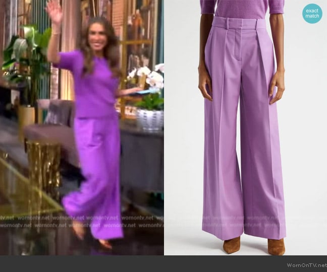 Veronica Beard Sonia Wool Blend Wide Leg Pants worn by Alyssa Farah Griffin on The View