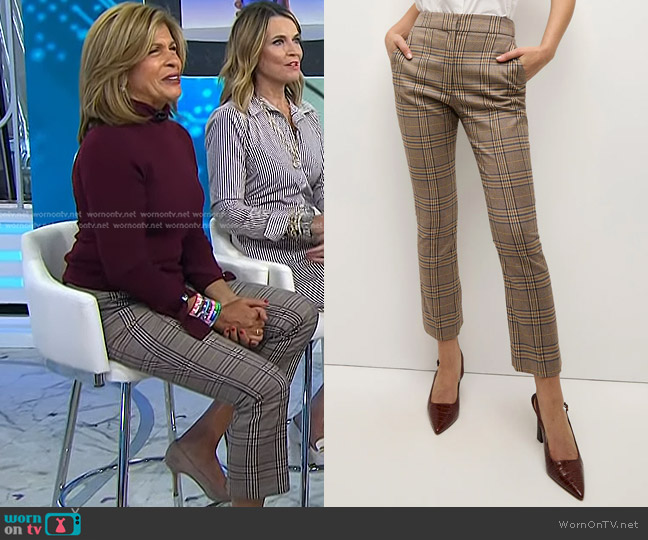 Veronica Beard Tani Plaid Pant worn by Hoda Kotb on Today