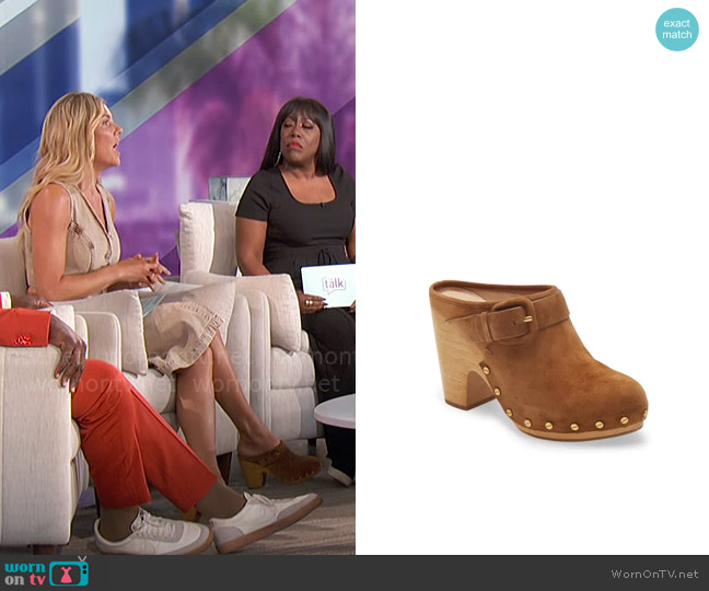 Veronica Beard Dacey Clog worn by Amanda Kloots on The Talk