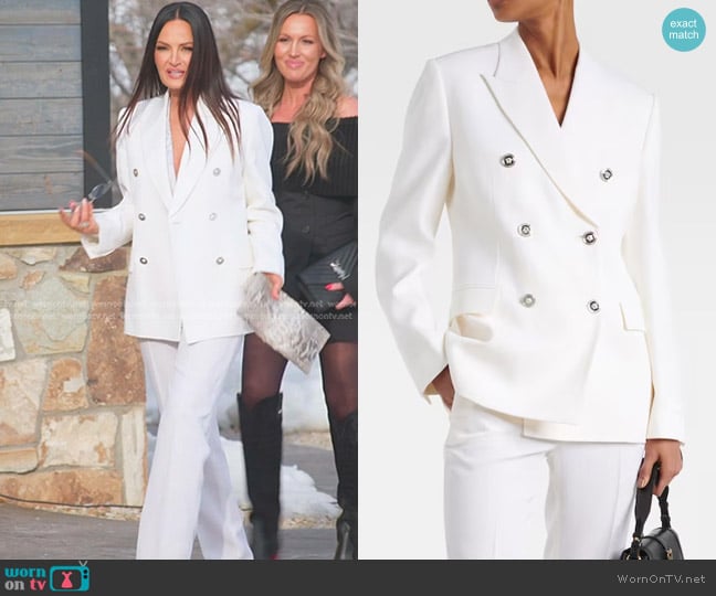 Versace Virgin Wool Blazer worn by Lisa Barlow on The Real Housewives of Salt Lake City