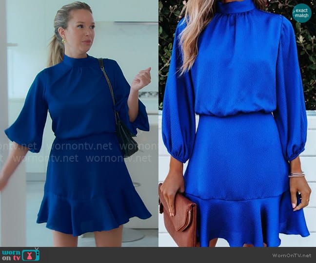 Vici Call Me Angel Dress in Royal Blue worn by Jessica Taylor on Owning Manhattan