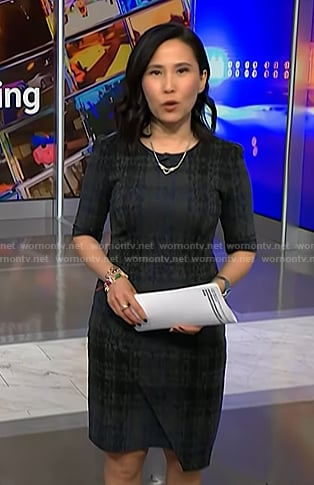 Vicky's grey plaid dress on NBC News Daily