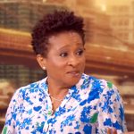 Wanda Sykes’s blue floral print blouse on The View