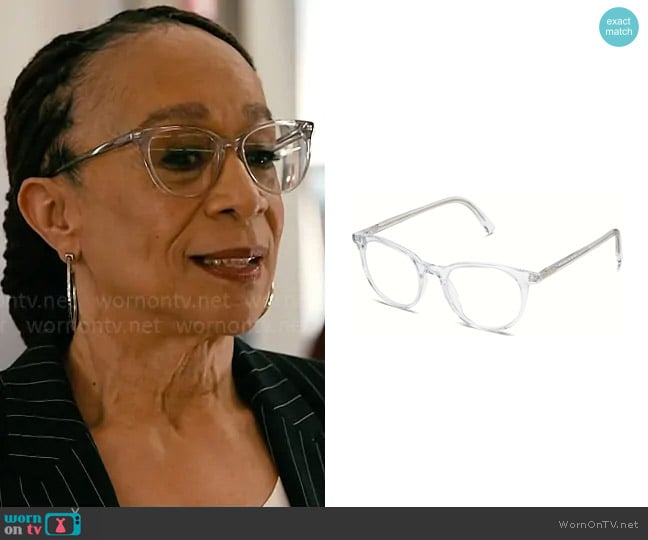 Sharon’s clear reading glasses on Chicago Med