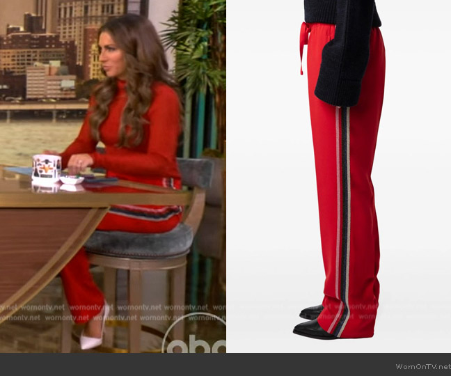 Zadig and Voltaire Pomy trousers worn by Alyssa Farah Griffin on The View