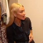 Zanna Roberts’s denim colorblock shirt and jeans on The Drew Barrymore Show