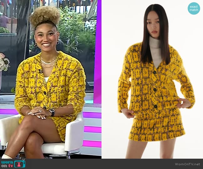 Zara Jacquard Jacket and Skirt worn by Ally Love on Today