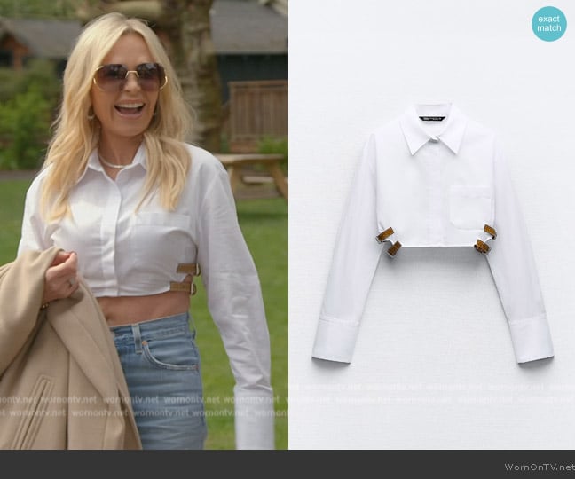 Zara Buckle Side Top worn by Tamra Judge on The Real Housewives of Orange County