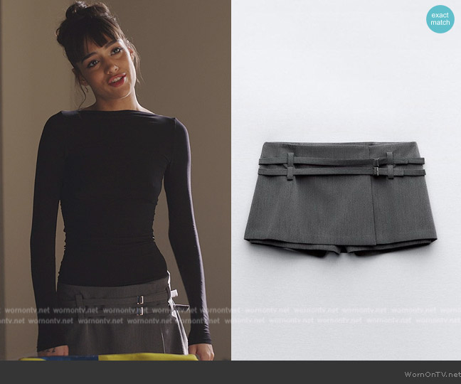 Zara Skort with Buckle worn by Genevieve (Thalia Besson) on Emily in Paris