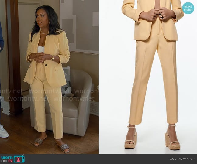 Zara Basic Trousers worn by Tricia Lee Riley on Owning Manhattan