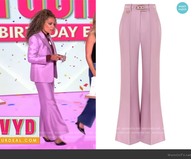 Zimmermann Illustration Wide Leg Pant worn by Sunny Hostin on The View