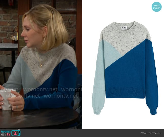 27 Miles Malibu Cooper Sweater worn by Lucy Romalotti (Lily Brooks O’ Briant) on The Young and the Restless