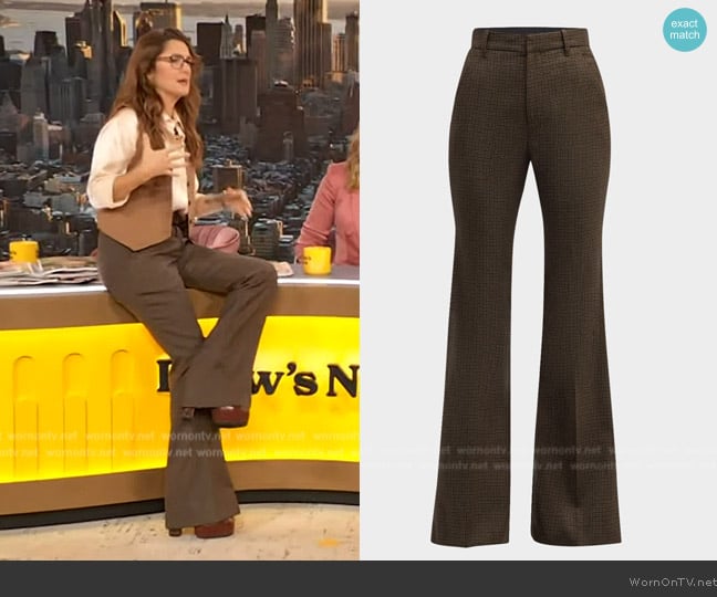 A.L.C. Maizie Flare Wool Pants worn by Drew Barrymore on The Drew Barrymore Show