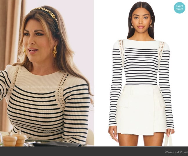 A.L.C. Isa Top worn by Emily Simpson on The Real Housewives of Orange County