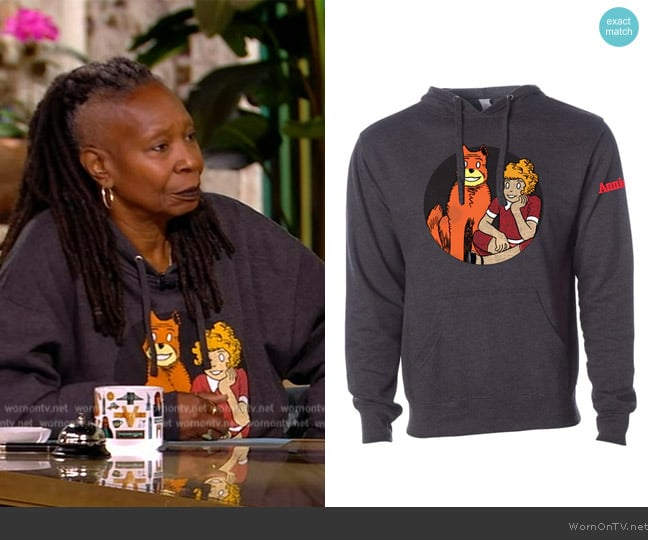 Broadway Merchandise Shop Annie Cartoon Pullover Hoodie worn by Whoopi Goldberg on The View