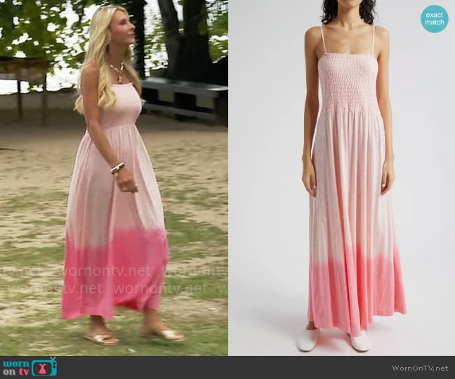 Joan’s pink maxi dress on The Golden Bachelorette