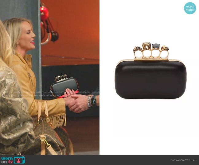 Alexander McQueen Leather Jewelled Box Clutch worn by Whitney Rose on The Real Housewives of Salt Lake City