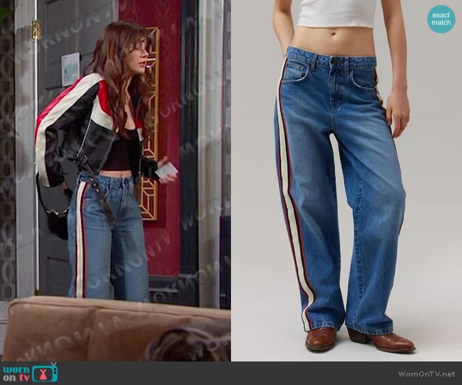 BDG Bella Baggy Jean in Side Stripe worn by Joy Wesley (AlexAnn Hopkins) on Days of our Lives