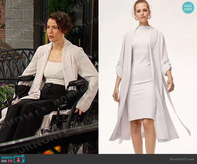 Babaton at Aritzia New Kahlo Robe worn by Sarah Horton (Linsey Godfrey) on Days of our Lives