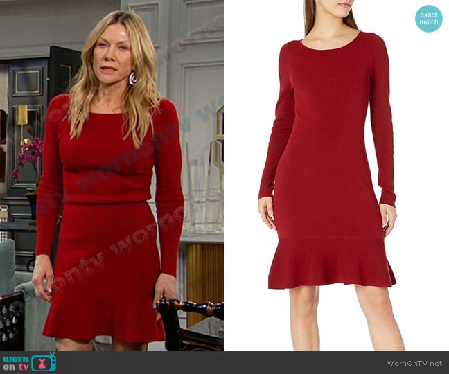 Bailey 44 Tara Dress in Madder worn by Kristen DiMera (Stacy Haiduk) on Days of our Lives