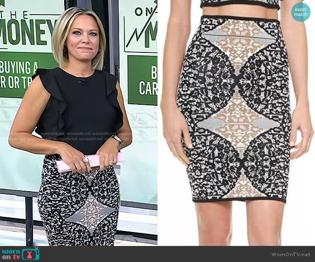 Bcbgmaxazria Battenburg Pencil Skirt worn by Dylan Dreyer on Today