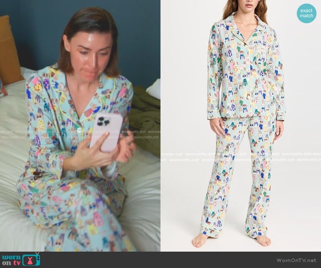 BedHead PJs Classic Knit PJ Set in Fashion Hounds worn by Bronwyn Newport on The Real Housewives of Salt Lake City