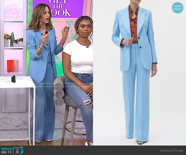 Bella Freud Cavalry Twill Saint James Jacket and David Trouser worn by Trinny Woodall on Today