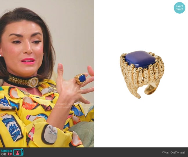 Paola Sighinolfi Bosco Ring in Blu worn by Bronwyn Newport on The Real Housewives of Salt Lake City