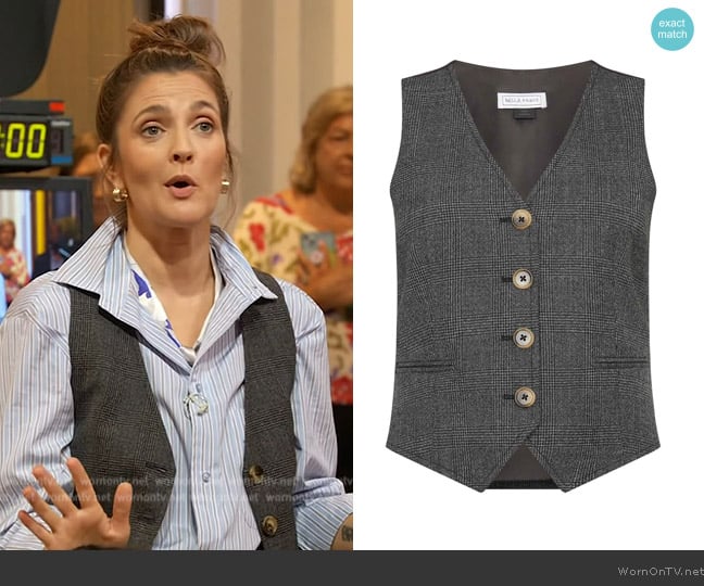 Bella Freud Chrissie Waist Coat worn by Drew Barrymore on The Drew Barrymore Show