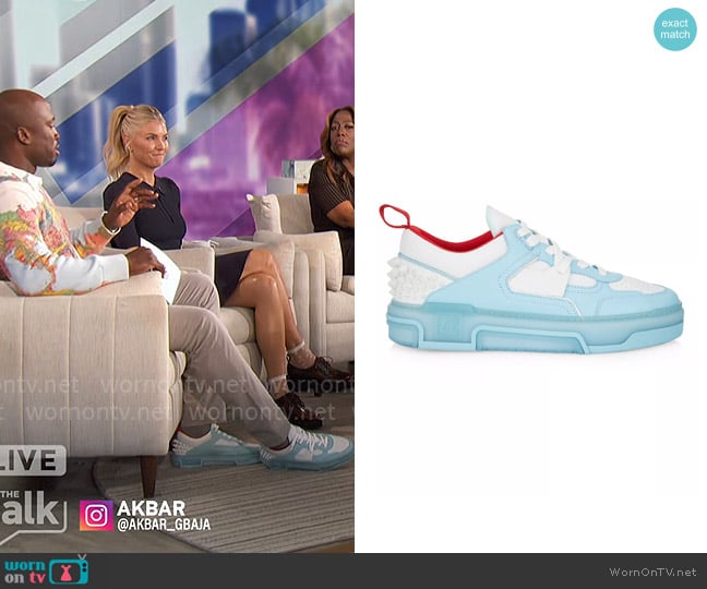 Christian Louboutin Astroloubi Spike-Heel Low-Top Sneakers worn by Akbar Gbajabiamila on The Talk