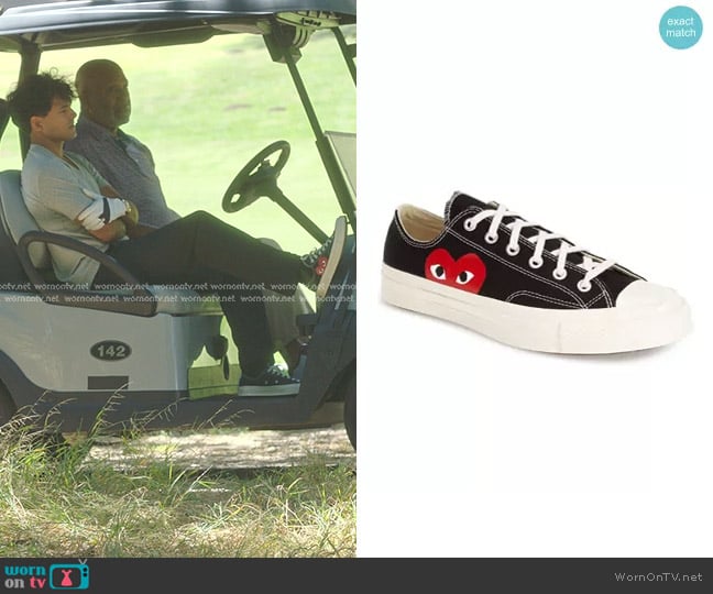 Comme des Garçons Converse Chuck Taylor Hidden Heart Low Top Sneaker worn by Lucas Adams (Niko Terho) on Greys Anatomy