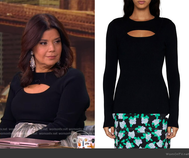 Diane von Furstenberg Bruno Top worn by Ana Navarro on The View