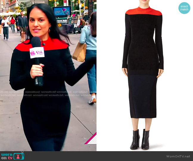 Diane von Furstenberg Mock Neck Knit Dress worn by Donna Farizan on Today