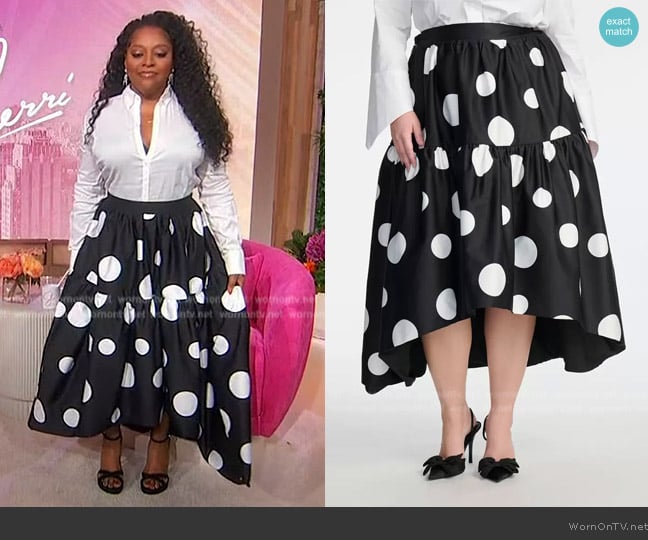 Eloquii X kate spade new york Tiered Dot Maxi Skirt worn by Sherri Shepherd on Sherri