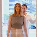 Erin’s white sheer oversized shirt on The Real Housewives of New York City