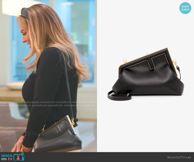 Fendi First Small Nappa Leather Bag worn by Heather Gay on The Real Housewives of Salt Lake City