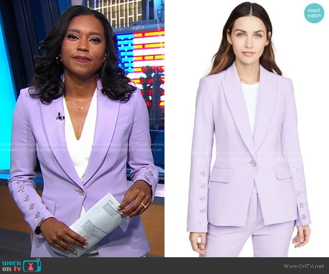 Veronica Beard Fogg Dickey Jacket worn by Rachel Scott on Good Morning America