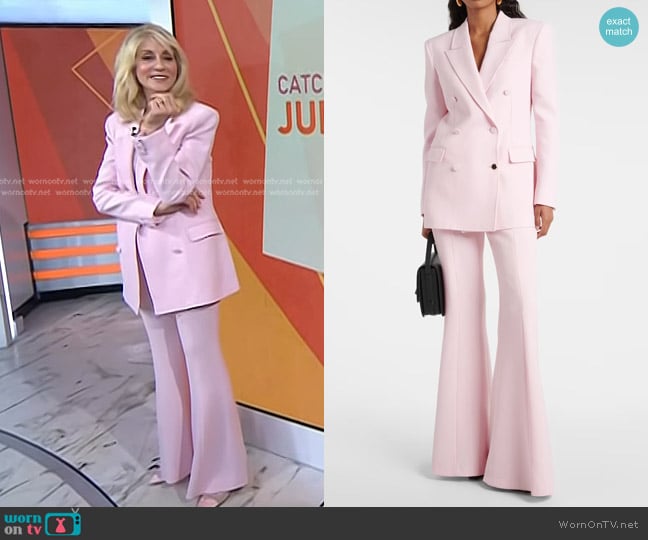 Gabriela Hearst Cashmere Blazer and Flared Pants worn by Judith Light on Today