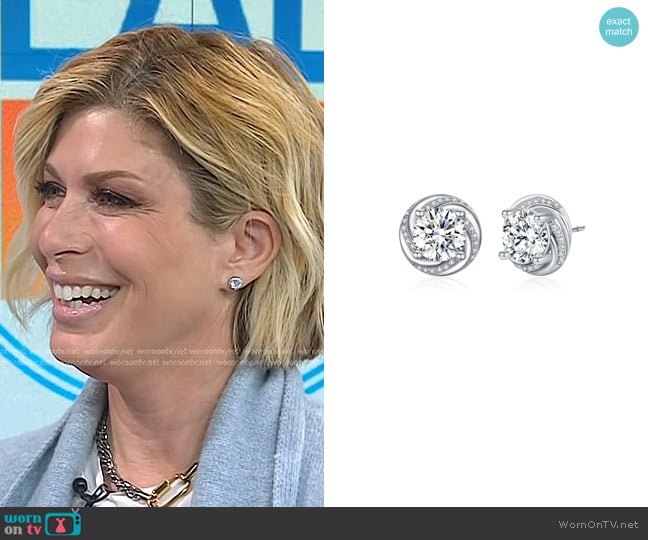 Genevive Provence Basket Stud Earrings worn by Jill Martin on Today